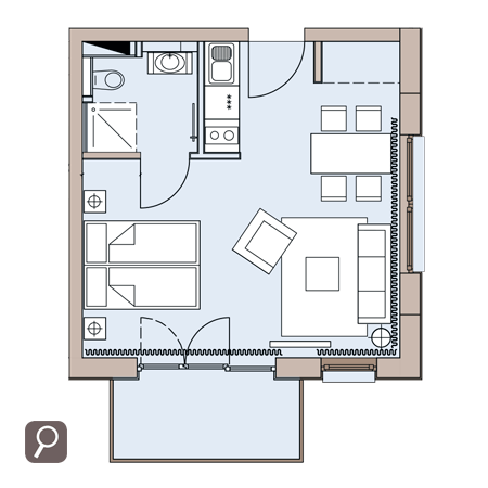 Unser 34qm großes Apartment eiggnet sich für Kurzzeit- und Langzeitaufenthalte für Pendler, Urlaub oder Geschäftsreise - Adapt Apartmenthotel in Berlin